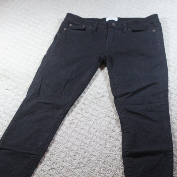 J. Crew Size 26 Black Mid Rise Toothpick Jeans - LIKE NEW - Picture 1 of 7